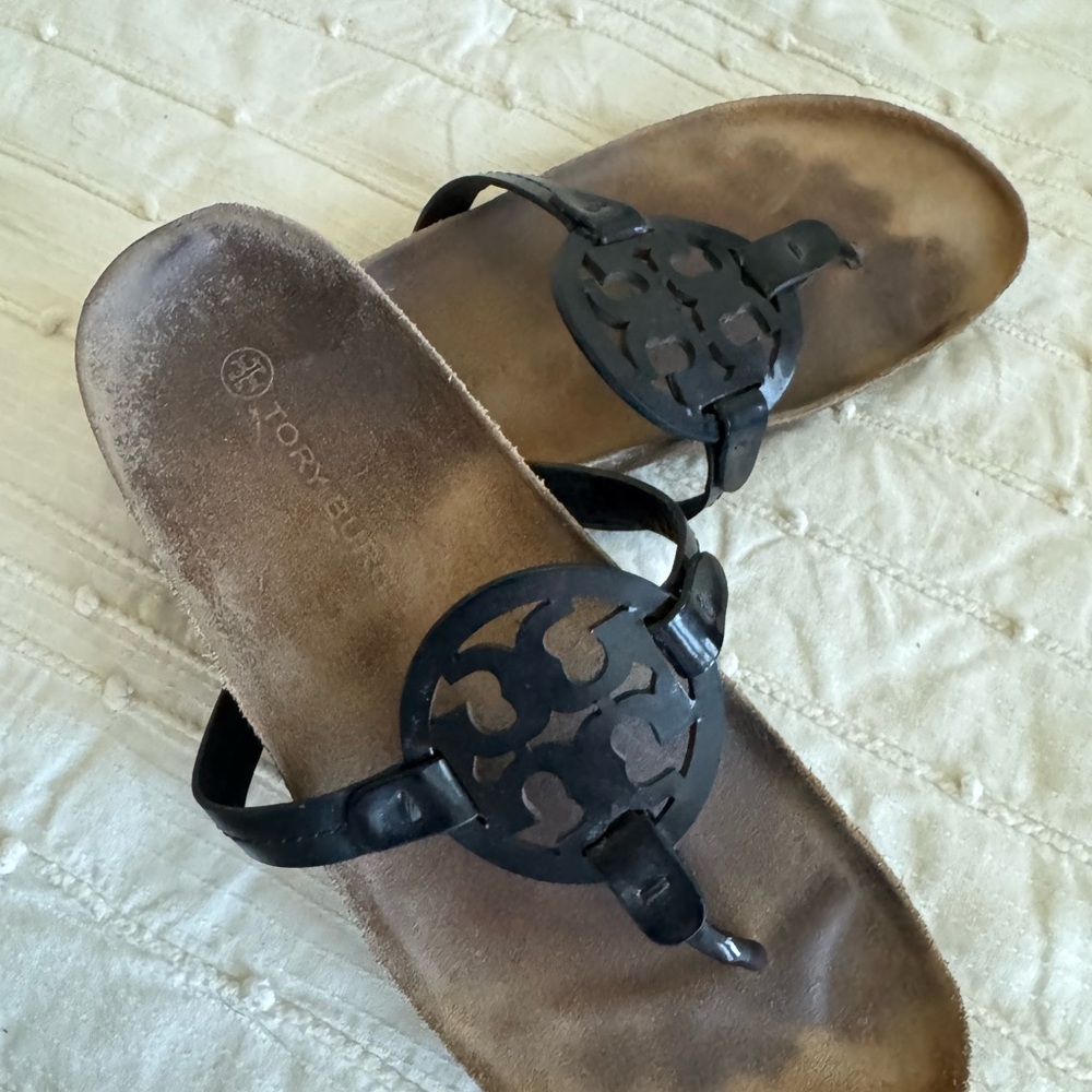 Tory Burch Black Leather Sandals